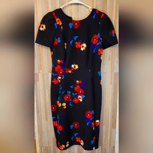 Calvin Klein Black & Floral Dress Sz 4, EXCELLENT CONDITION!!